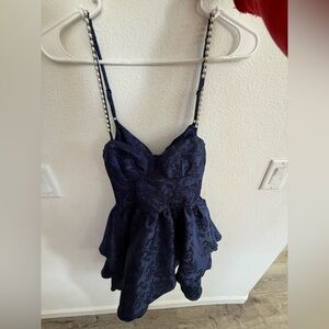 Altar'd State corset ruffles dress with open back